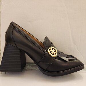 Sam Edelman "Quinly" Heeled Loafers. Dark Brown. Leather. NIB/Replacement. 5.5